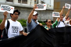 Manifestación en México del movimiento Prensa, no disparen. Fuente, web del movimiento (3)