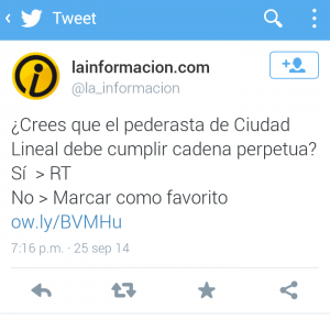 Foto de pantalla tweet de La Informacion