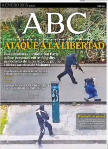 Portada del ABC sobre el atentado de París.