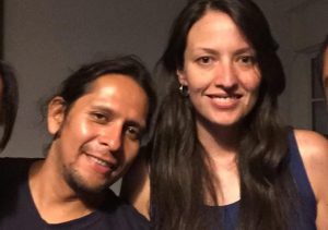 'Lalo' Salazar y Daniella Saettone tras grabar sus respectivos temas en Stereomonkey